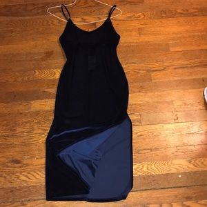 Fashion nova blue velvet dress